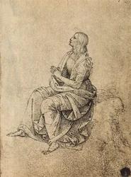 Biddende vrouwelijke figuur